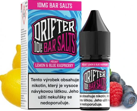 Liquid Drifter Bar Salts Lemon and Blue Raspberry Ice 10ml - 10mg