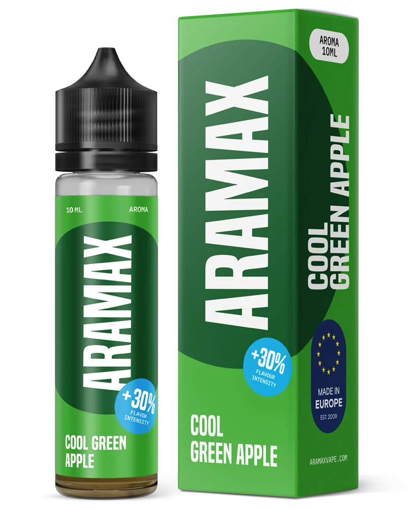 Příchuť Aramax S&V: Icy Green Apple (Chladivé zelené jablko)