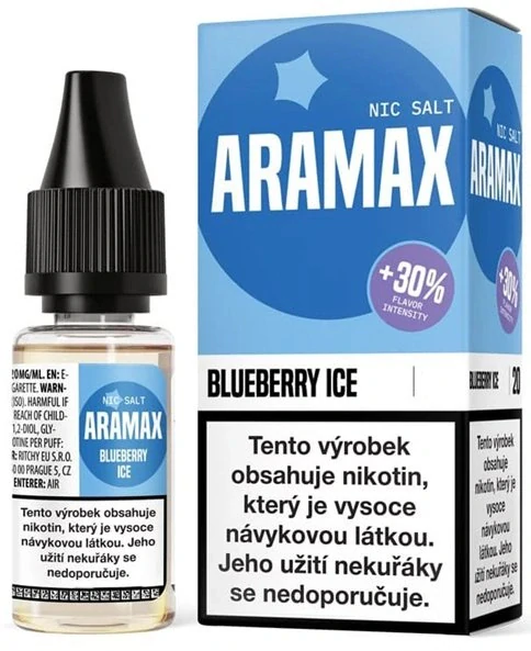 Aramax Nic Salt Blueberry Ice (ledová borůvka) 10ml - 20mg
