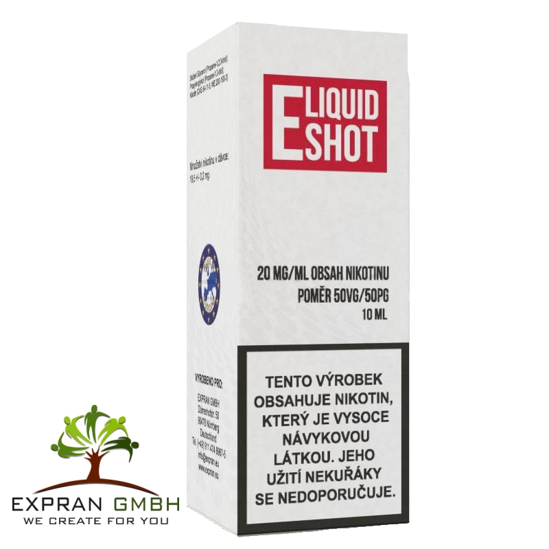 Booster E-liquid shot 50/50 20 mg /10 ml
