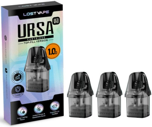 Lost Vape Ursa Pod V3 cartridge 1ohm 2ml 3Pack