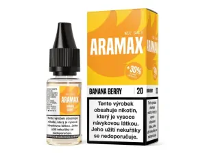 Aramax Nic Salt - Banana Berry (Směs Banánu a šťavnatých bobulí) 10ml 20mg