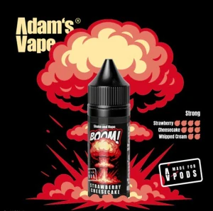  Příchuť Adam´s Vape BOOM! Series Shake and Vape 5ml Strawberry Cheesecake 