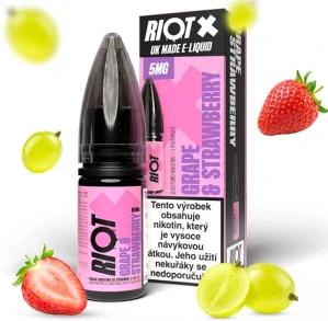 Liquid RIOT X Salt Grape & Strawberry (Hroznové víno a jahoda) 10ml-20mg