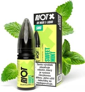 Liquid RIOT X Salt Sweet Mint (Jemná máta) 10ml-20mg