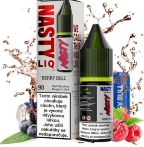 Liquid Nasty LIQ Salt Berry Bull - 10ml - 10mg (Malina, borůvka, ostružina, nápoj)