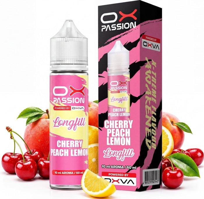  Příchuť OXVA OX PASSION S&V 10ml Cherry Peach Lemon 