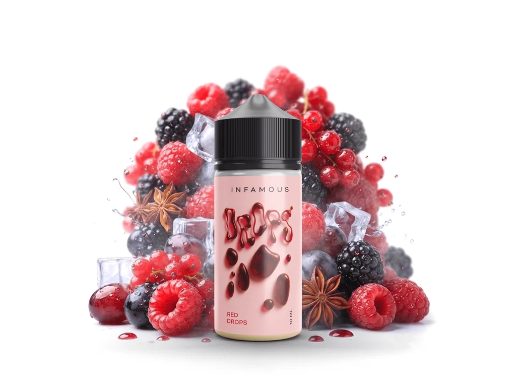 Příchuť Infamous Drops - Red Drops - Lesní plody 10ml/100 SnV