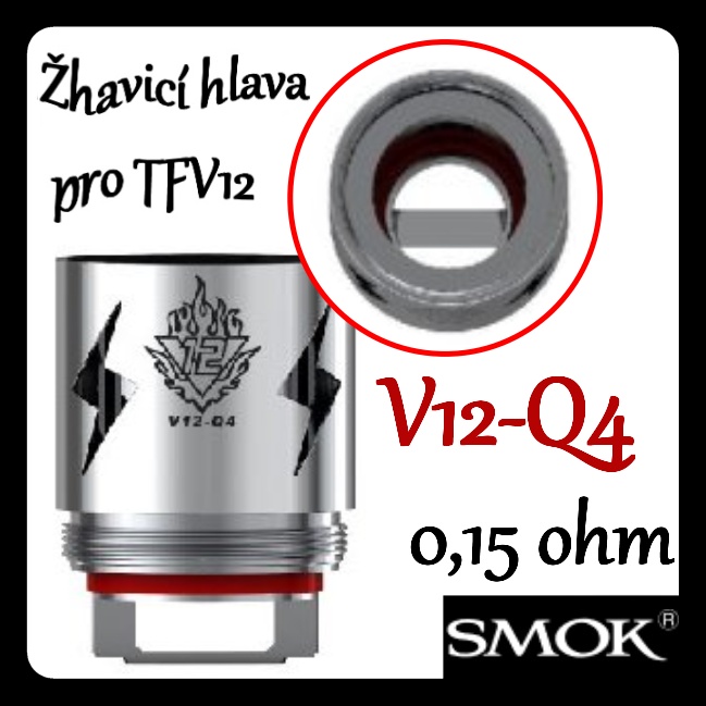 SMOK TFV12 V12-Q4 žhavící hlava 0,15 ohm 1 ks 