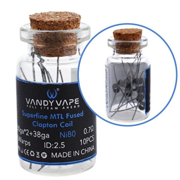 VANDY VAPE Superfine MTL Fused Clapton spirálky 0,7ohm 10ks