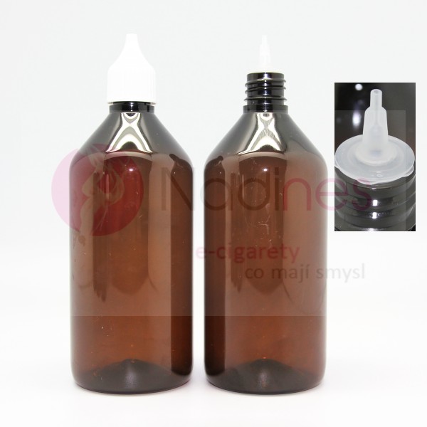 Lahvička PET 50 ml - prázdná s kapátkem PCO 18 mm čirá